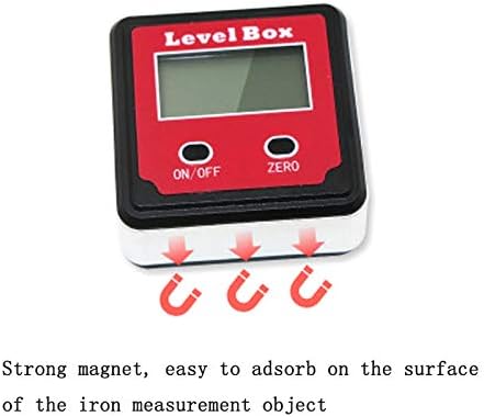 UOEİDOSB 1 Adet Hassas Elektronik Dijital Ekran İnklinometre Su Geçirmez Kırmızı 2 Tuşları Doğruluk 0.1 İletki Mıknatıs Tabanı