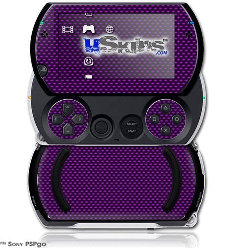 Karbon Fiber Mor-Çıkartması Tarzı Skins (Sony PSPGo uyar)
