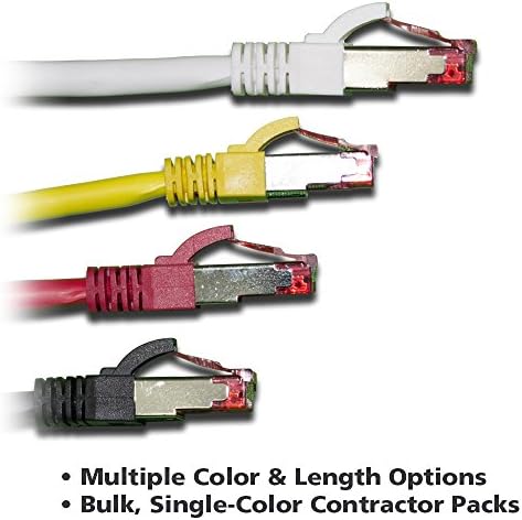 Triplett Professional Grade, Sertifikalı 10G, Yüksek Performanslı CAT6A SSTP LSZH Ethernet Kabloları, 50 ft, Siyah (2 Paket)