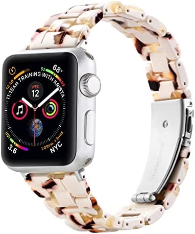 SaNgaıMEı İle Uyumlu apple saat bandı 38mm 40mm 41mm 42mm 44mm 45mm Ultra Hafif Moda Reçine iwatch bileklik kadınlar için Apple