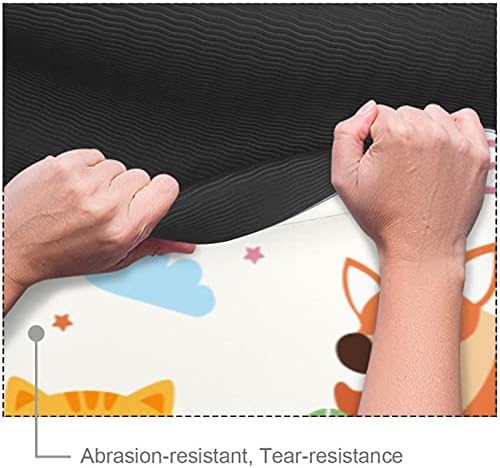 6mm Ekstra Kalın Kaymaz Yoga Mat Egzersiz Egzersiz Paspaslar İçin Spor Renkli Doodle Evcil Sevimli Desen Anti-gözyaşı Büyük Toksik