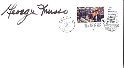 George Musso HOF İmzalı 1997 FDC İlk Gün Kapak Chicago Bears 151476 - NFL Kesim İmzaları
