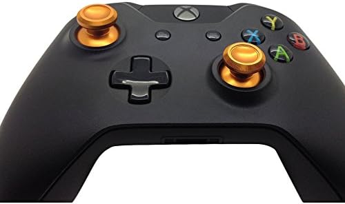 XFUNY Özel Metal Analog Thumbsticks Thumb Çubuk Joystick Yedek kapatma başlığı Xbox One Denetleyicisi için (Altın)