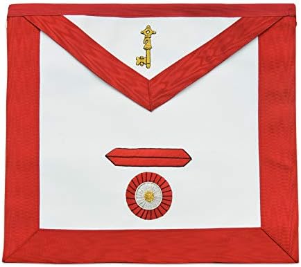 7. Derece İskoç Rite Masonik Önlük- [Kırmızı ve Beyaz]