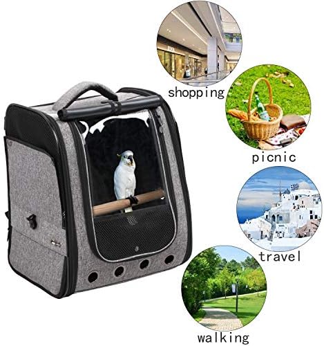 X-ZONE PET Kuş Seyahat Çantası Taşınabilir Pet Kuş Papağan Taşıyıcı Şeffaf Nefes Seyahat Kafesi, hafif Kuş Taşıyıcı, kuş Seyahat
