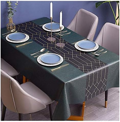 Masa Örtüsü Masa Örtüsü, Dikdörtgen PVC Yağ Geçirmez Restoran Masa Sehpa Mat Dayanıklı Masa Örtüsü (Renk: 1, Boyutu: 140190