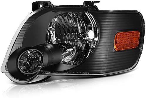 ANGLEWİDE far takımı Değiştirme Için Ford Explorer 2006-2010 Için Siyah Konut Amber Reflektör Şeffaf Lens