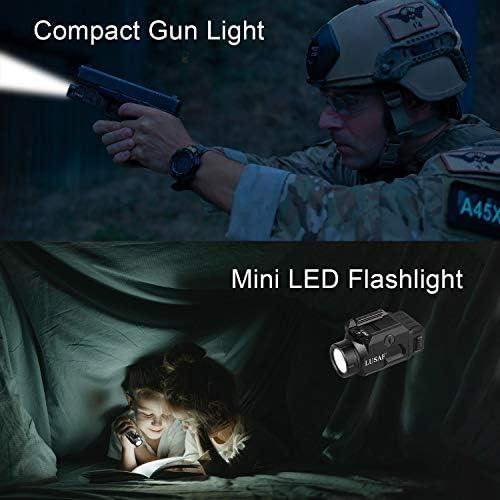 Mini 500 Lümen tabanca el feneri kompakt LED raylı taktik el feneri tabanca silah ışık tabancalar için Strobe silah ışıkları