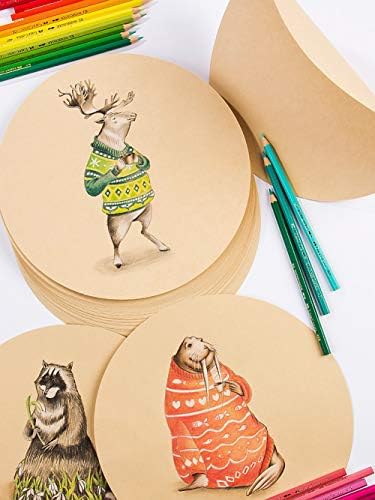 Kaliteli Kraft Kırtasiye Kağıt Yuvarlak Kalın Boyama Çizim Kağıdı Sanatçı Eskiz Ped Çocuklar Yetişkin Sanat El Sanatları Karalamalar