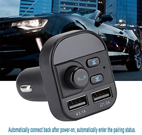 Araba MP3 Çalar, Araba FM Kablosuz Bluetooth MP3 HD Çalar Eller Serbest Araç Çift USB Bağlantı Noktaları Şarj Cihazı, Dahili