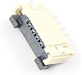 Davıtu Lot Başına 10 Adet FPC FFC 1mm 1.0 mm Pitch 4/6 / 8/10 / 12/20 Pin Çevirme Tipi Şerit Düz Konnektör Alt Kontak - (Pimler: