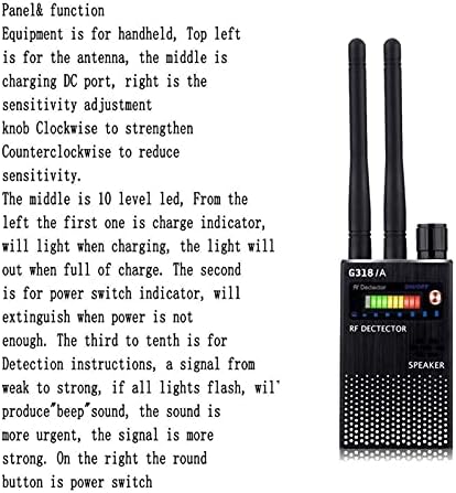 ngruama8 Radar Dedektörü RF Sinyal Anti Casus Kamera Dedektörü Dinleme Hata GPS GSM Kablosuz Cihaz Tarayıcı Sinyal Anti Dinleme
