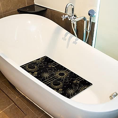 Sanat Siyah Desen duş matı Küvet paspasları banyo paspasları Duş Küvet Vantuz ve Drenaj Delikleri