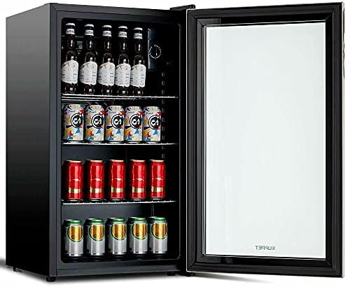 3.1 Cu.Ft. İçecek Soda Bira Bar Mini Buzdolabı 120 - Can Soğutucu Paslanmaz Çelik, Siyah