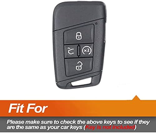 Silikon Anahtar Fob Kapak Fit Volkswagen VW Arteon Atlas Golf Alltrack Jetta Passat Tiguan Akıllı 4 Düğmeler Anahtar Fob / Araba