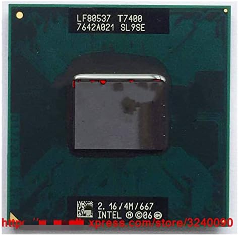 WMUIN CPU Işlemci Duo T7400 CPU Soket 479 (4 M Önbellek/2.16 GHz/667 MHz/Çift Çekirdekli) Dizüstü İşlemci Bilgisayar Donanımı