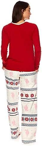 U. S. Polo Assn. Bayan Casual Uzun Kollu gömlek ve Pijama Pantolon Uyku Pijama Seti
