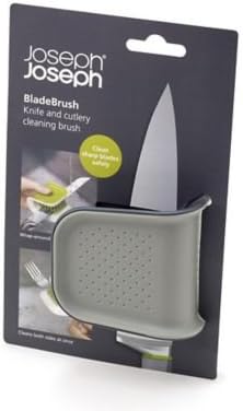 Joseph Joseph BladeBrush Bıçak ve Çatal Temizleyici Fırça Kıl Fırçalama Mutfak Yıkama Kaymaz, Bir Boyut, Yeşil