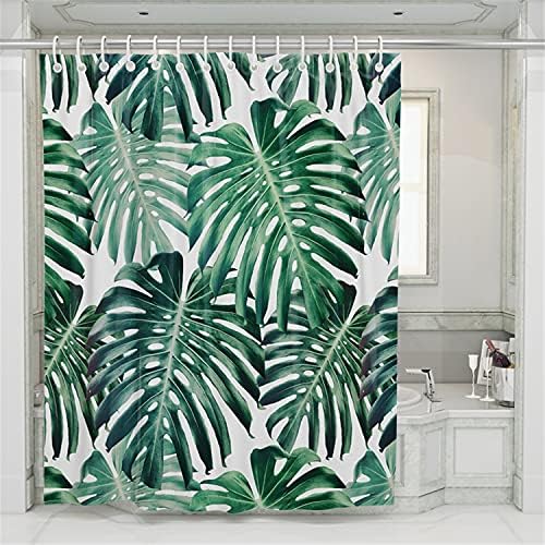 TİNGCHAO duş perdesi Astar Polyester Zarif Yeşil Kaplumbağa Yaprakları Bitki Engelleme Perdeleri Giyim Mağazası Otel Spor Salonu