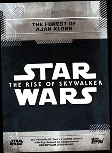 2019 Topps Yıldız Savaşları Skywalker'ın Yükselişi Serisi Bir 93 Ajan Kloss Ticaret Kartı Ormanı