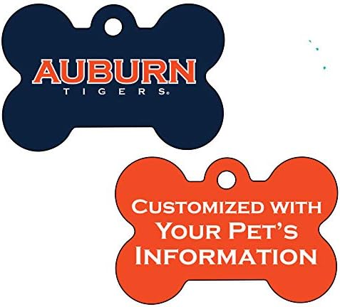 Auburn Tigers 2 Taraflı Evcil Hayvan Kimliği Köpek Etiketi / Resmi Lisanslı | Evcil Hayvanınız için Kişiselleştirilmiş