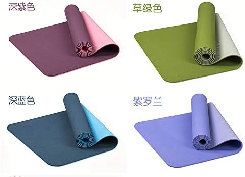 Yoga Mat, 0.3 İnç Ekstra Kalın Yoga Mat Çift Taraflı Kaymaz, Profesyonel TPE Yoga Paspaslar için Kadın Erkek, Egzersiz Mat için
