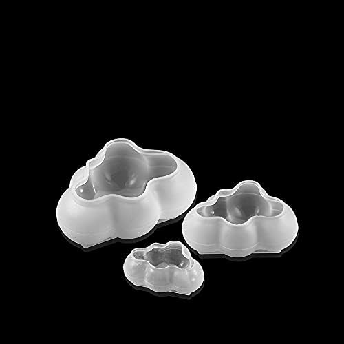 3D Bulut Şekli Reçine Döküm Silikon Kalıp Sabun Candl Kalıp DIY Epoksi Reçine Kristal El Sanatları El Yapımı Süslemeleri (L)