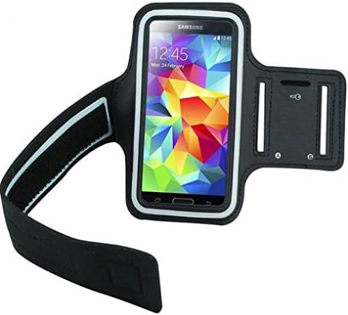 Galaxy Express 3 Uyumlu Kol Bandı Spor Salonu Egzersiz Kapak Kılıf Koşu Egzersiz Kol Kayışı Band Neopren Siyah Samsung Galaxy