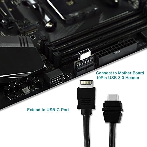 FebSmart 19Pin USB 3.0 Başlığı USB 3.1 / 3.2 Gen 2 Tip E Anahtar A Bağlantı Noktası Adaptörü - 5Gbps Maksimum Hız-USB Tip E Bağlantı
