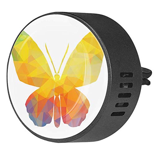 Renkli üçgen tropikal kelebek 2 ADET araba uçucu yağ difüzör havalandırma klip araba Aromaterapi difüzör