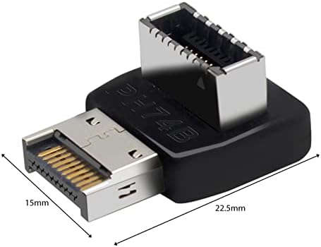 XİUXİU RainYun USB 3.1 Ön Panel Dahili Konnektör Tipi E Adaptörü 90 Derece USB C Başlık bilgisayar anakartı için PH74A / PH74B