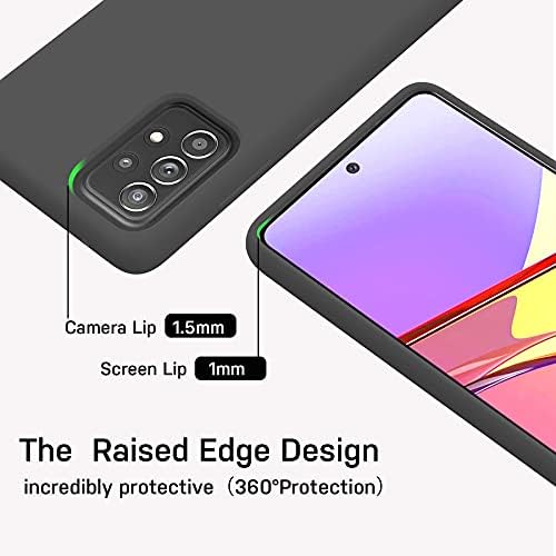 PandaGlass için Tasarlanmış Samsung A52 5G Kılıf Silikon Kauçuk Erkek Kadın Kız Mikrofiber Astar 2.1 MM Gelişmiş Kalınlığı Tam