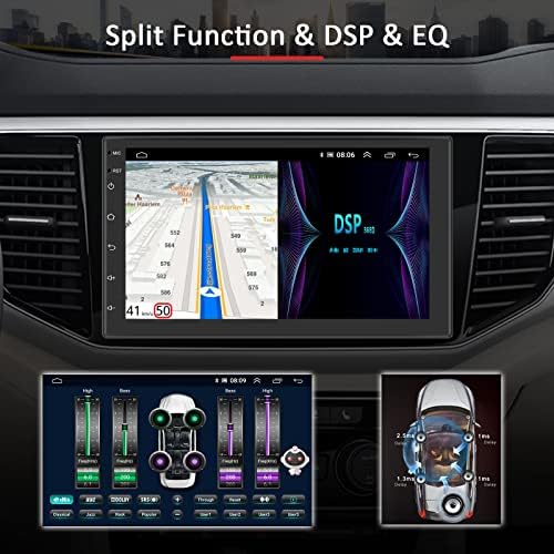 2022 Yeni 7 İnç Android Çift Din Araba Stereo ile Apple Carplay&Android Oto, 4+64 GB Dokunmatik Araba Radyo Destek GPS Navigasyon/Bluetooth/WiFi/DSP/AM/FM/RDS/EQ
