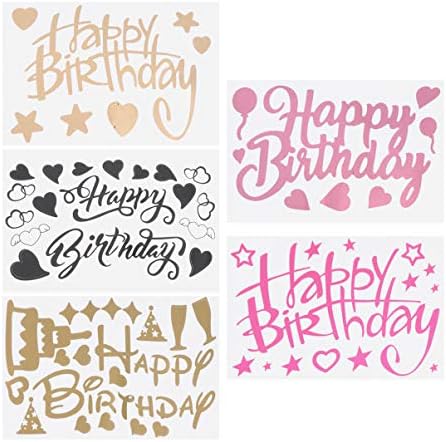 Amosfun Doğum Günü Partisi Çıkartmaları Harfler Çıkartmaları Balon dekorasyon çıkartmaları Doğum Günü Partisi için (Rastgele