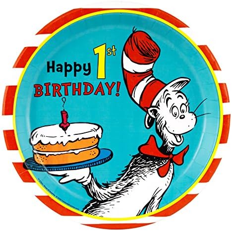BirthdayExpress Dr. Seuss Parti Yemek Tabakları (16)