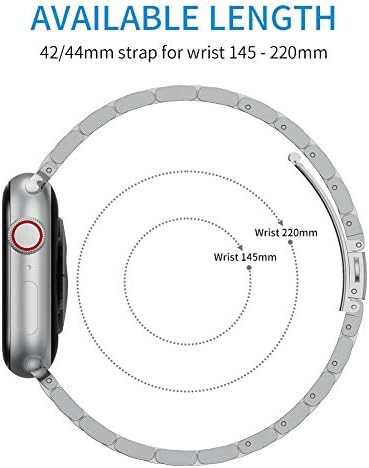 LeekaoWee Uyumlu apple saat kordonları için 38mm 40mm 42mm 44mm, paslanmaz Çelik Metal Yedek Bileklik iWatch bileklik için apple