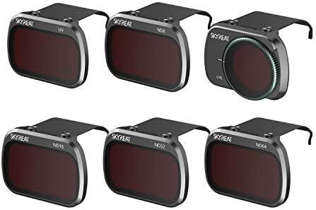 Skyreat ND Filtreler ile Uyumlu DJI Mavic Mini/Mini SE / Mini 2 Aksesuarları, 6 Paketi-(CPL, UV, ND8, ND16, ND32, ND64)