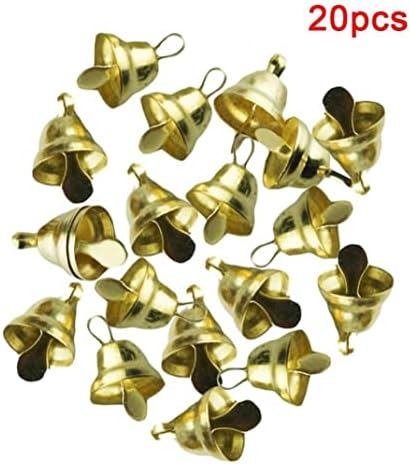 Zonster 20 Pcs Noel Mini Altın Jingle Bells Süsler Süslemeleri için Ev Noel Noel Ağacı Dekoratif El Sanatları