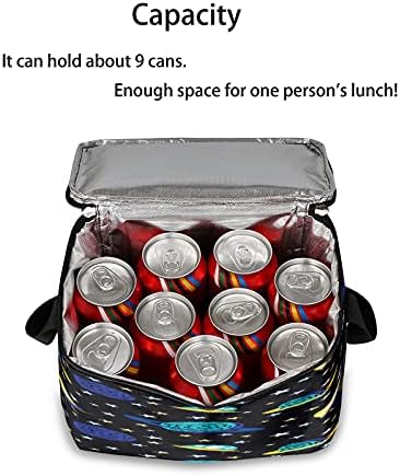 Yalıtımlı Öğle Yemeği Kutusu Toprak Uzay Aracı Sızdırmaz Termal Kullanımlık Öğle Yemeği Çantası Taşınabilir Tote Çanta Termal