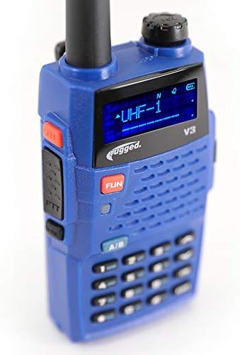 Anten, Pil, Kemer Klipsi, El Kayışı ve Pil Güç Adaptörü ile Sağlam Radyolar V3 Dual Band (UHF/VHF) El Telsizi