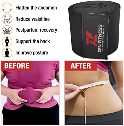 Zen Fitness Bandaj Wrap Bel Eğitmen-Göbek Vücut Şekillendirici Sıkıştırma Wrap / Güzellik Bel Eğitmen Kadınlar İçin