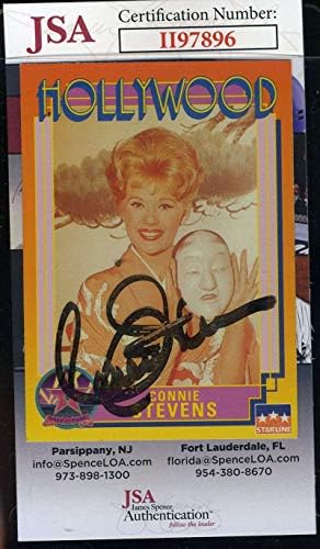 Connie Stevens JSA Coa El İmzalı 1991 Starline Hollywood Kart İmza