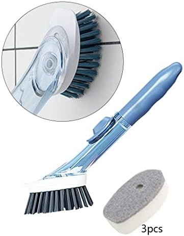 Homyl Basın Sabunluk Mutfak Temizleme Fırçası Seti Yıkama Ovma Fırçalayın Fırça Bulaşık Fırçası Mutfak Malzemeleri-Mavi 3 Sünger