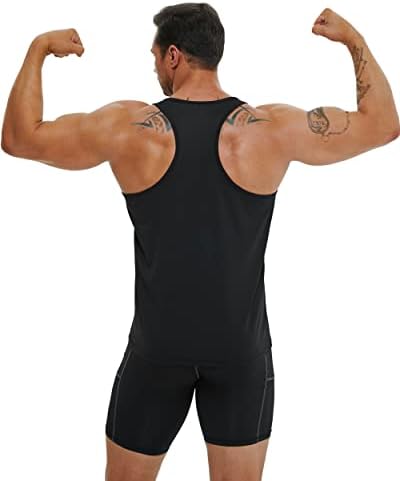 Runhit 3 Paket Erkek Tank Tops egzersiz Spor Kas kolsuz gömlek erkekler için