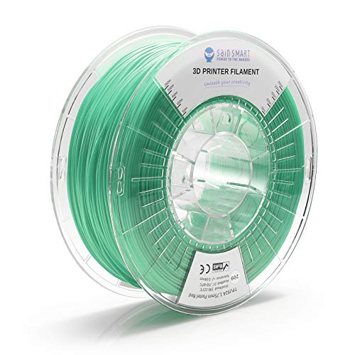 SainSmart TPU 1.75 mm 92A Esnek TPU 3D Yazıcı Filament, Boyutsal Doğruluk + / -0.04 mm, 1 KG, Pastel Yeşil