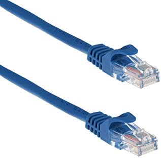 CablesAndKits - CAT5E Ethernet Easyboot UTP Kablosu, PVC Kılıf (cm), 1ft Mavi, Saf Bakır, RJ45 Bilgisayar ve Ağ Yama Kablosu-Ömür