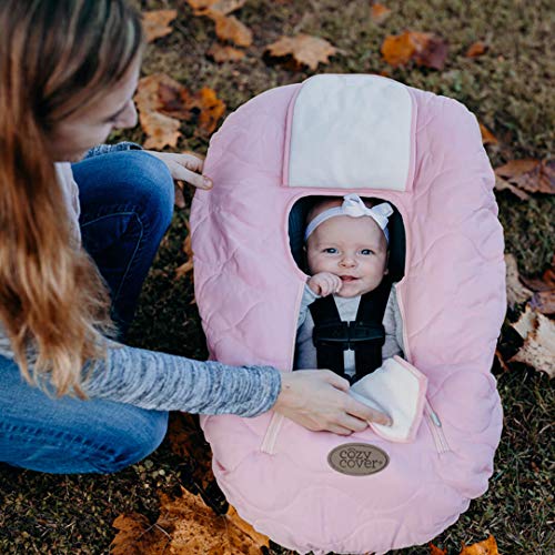Cozy Cover Bebek Oto Koltuğu Kapağı (Pembe Yorgan) - Bebeğinizi Rahat ve Sıcak Tutmak için Dünya Çapında 6 Milyondan Fazla Anne