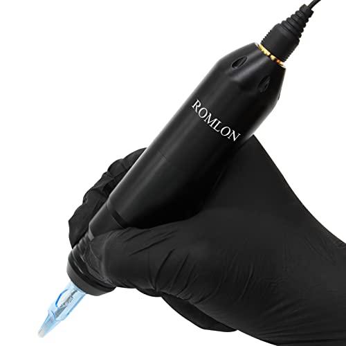 Romlon Dövme Seti Profesyonel Komple dövme kalemi Makinesi Seti Döner Dövme Makinesi LED Güç Kaynağı 40 Adet Dövme Kartuşları