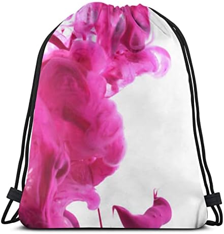 Renk Sıçramalarına Pastel Renkli Puslu Alev Gibi Suluboya Sanat Tarzı ipli sırt çantası Spor Spor Çantaları Su Geçirmez Cinch