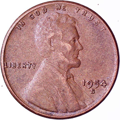 1954 S Lincoln Buğday Cent 1C Çok İnce